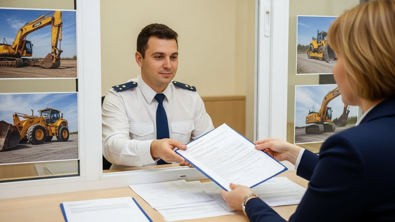 Проверка документов на техосмотр спецтехники в офисе