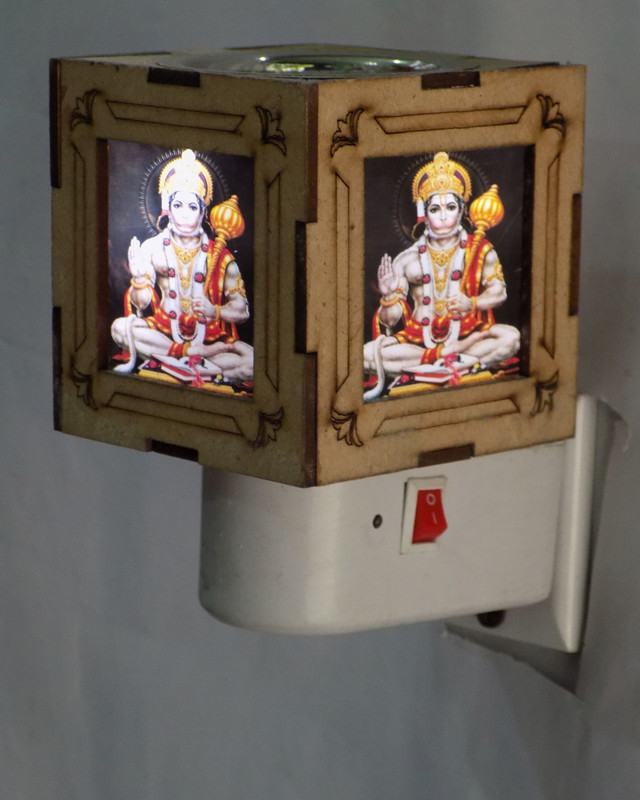 wooden kapoor dani camphor burner with deity photo (38)
