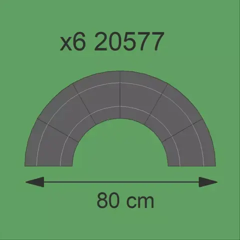 carrera 20577 radius 1 curve 30 6 pcs