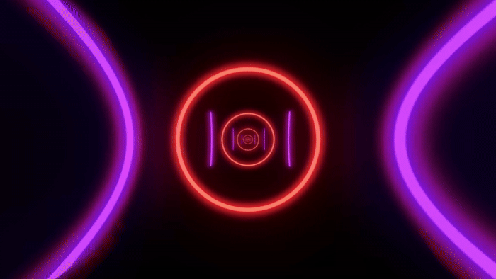 video bucle de túnel circular neón contemporáneo para adoración