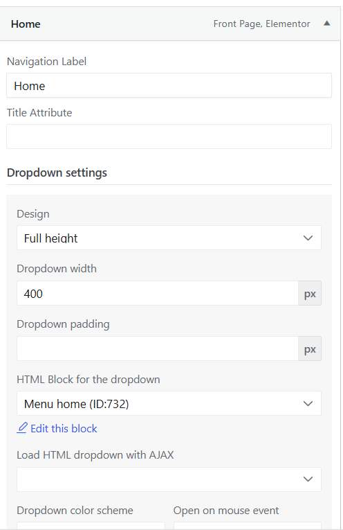 dropdown