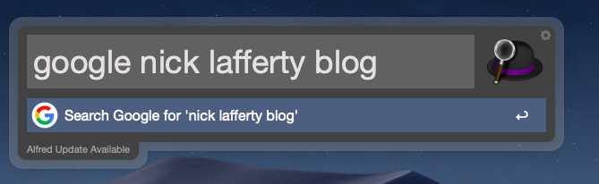 Alfred Google Search Nick Lafferty