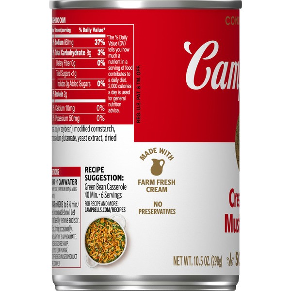 Campbell s Cream of Mushroom Soup 2 2