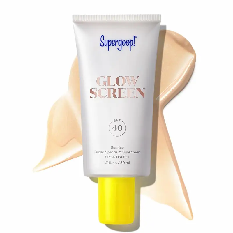 Supergoop Glowscreen SPF40 crema solare viso illuminante con acido ialuronico e niacinamide