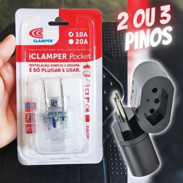 iCLAMPER Pocket 2 Pinos – 10A Transparente