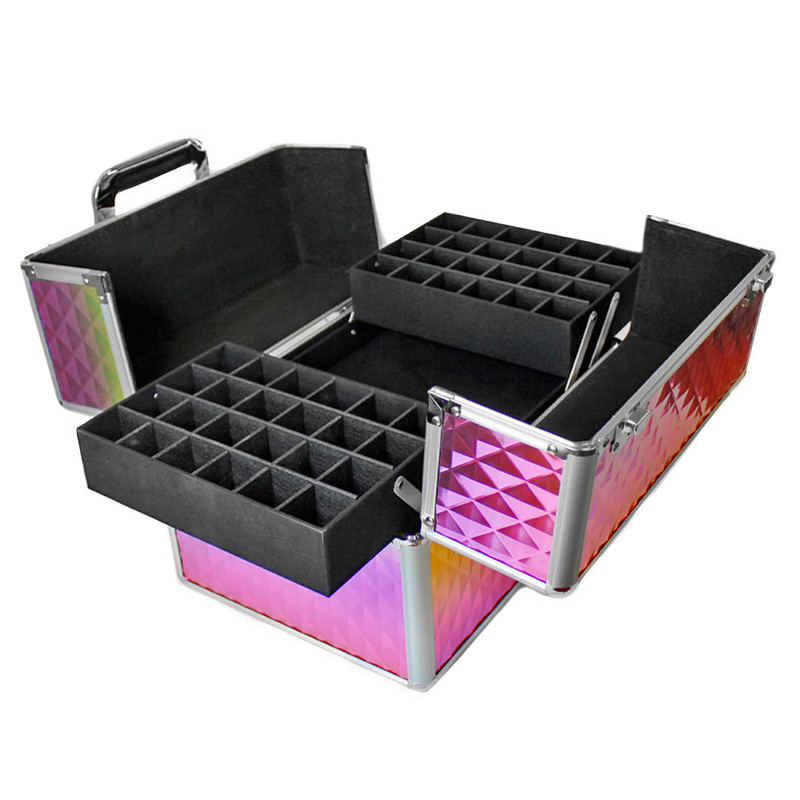 Ripley - MALETA MAQUILLAJE GRANDE MANO/ MANICURE ROSA TORNASOL
