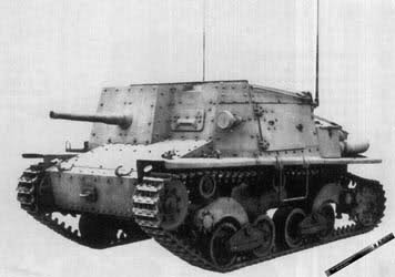 Semovente L40 con cañón centrado. La suspensión es la misma que la del L6 40, bastante rara, por cierto Semovente L40 con cañón centrado. La suspensión es la misma que la del L6 40, bastante rara, por cierto