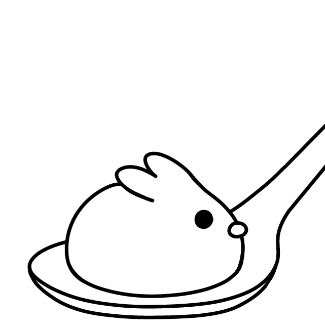 Bunny on ladle