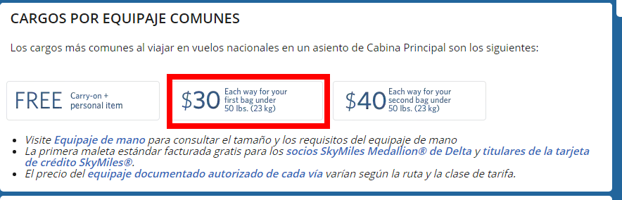 Delta Airlines: check in, facturación, equipajes, asientos - Foro Aviones, Aeropuertos y Líneas Aéreas