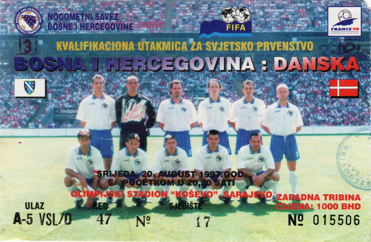 015) 20.08.1997. Danska (H, W 3-0) Z