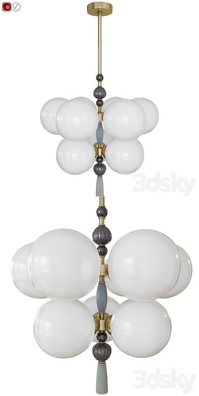 Hanging chandelier Odeon Light Exclusive Palle 5405/9