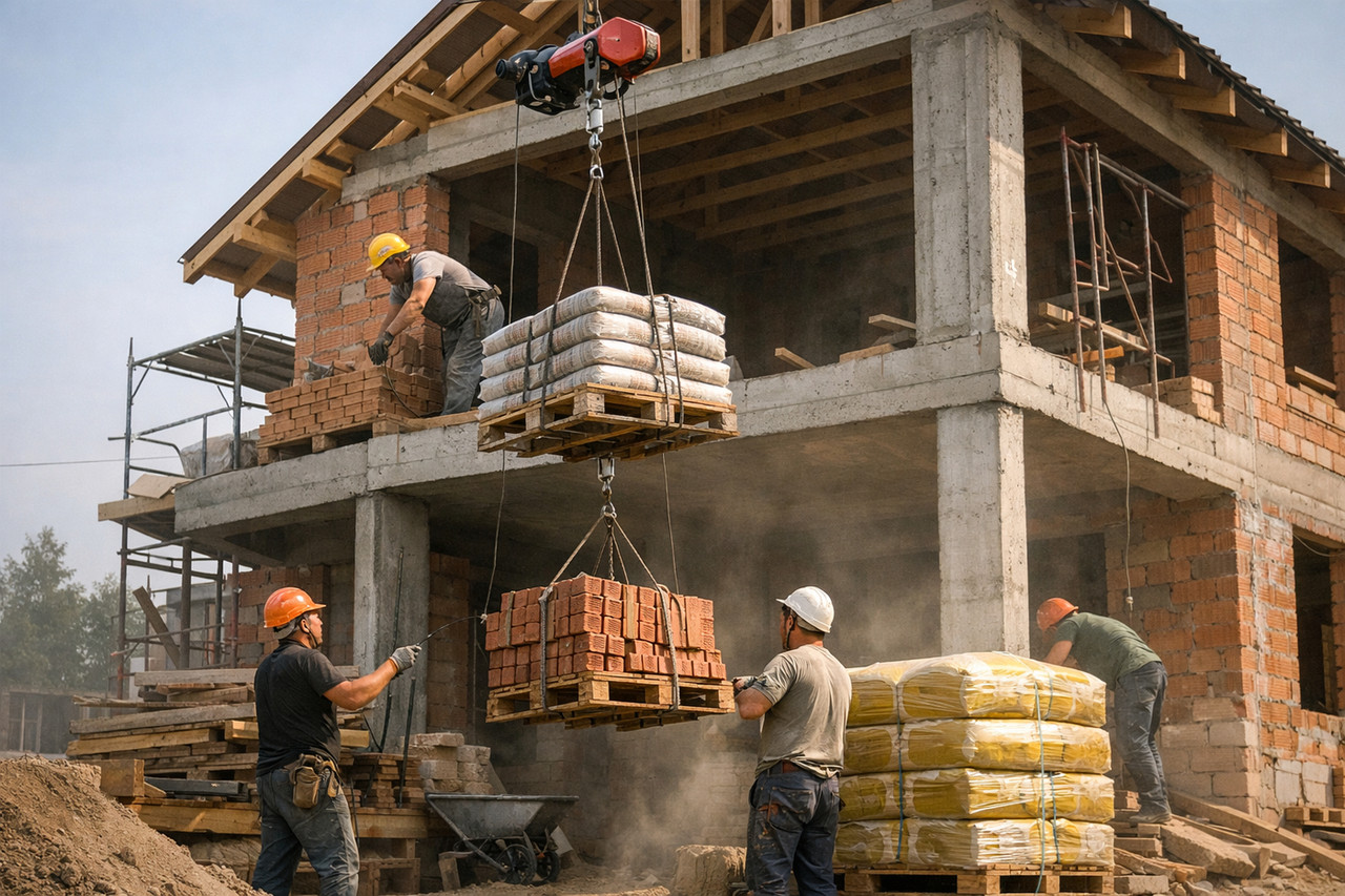 Как ускорить и обезопасить подъем стройматериалов