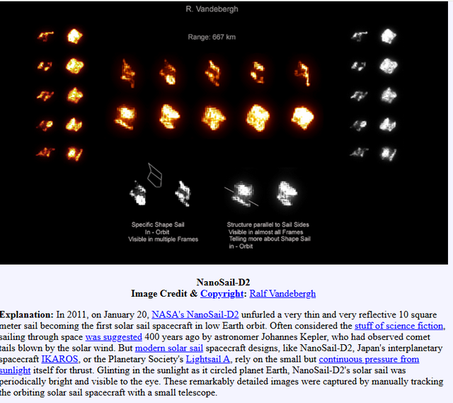 Fotos des Light Sail-Raumfahrzeugs