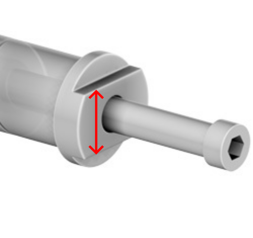 Size of slotted end of Halcyon bar-end fitting