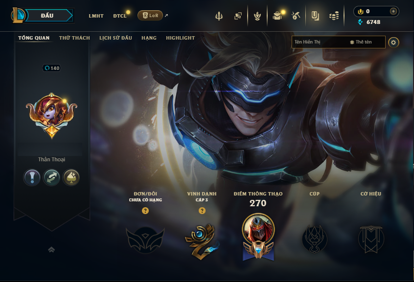 Acc LMHT # - Không Khung