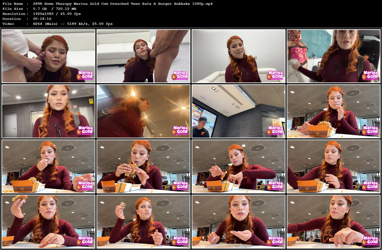 2898 Home Therapy Marina Gold Cum Drenched Teen Eats A Burger Bukkake 1080p mp4
