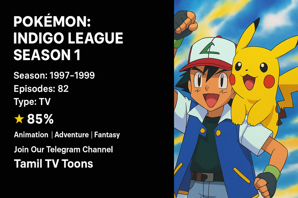 Pokemon Indigo League season 1 Episodes [Telugu-Hindi-Tamil-Eng] Multi Audio 576p HQ Merge Files