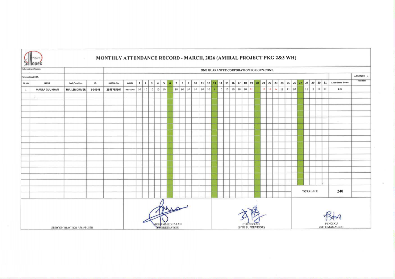 one guarantee timesheet TRAILER(Amiral) MAR 2026 (1)