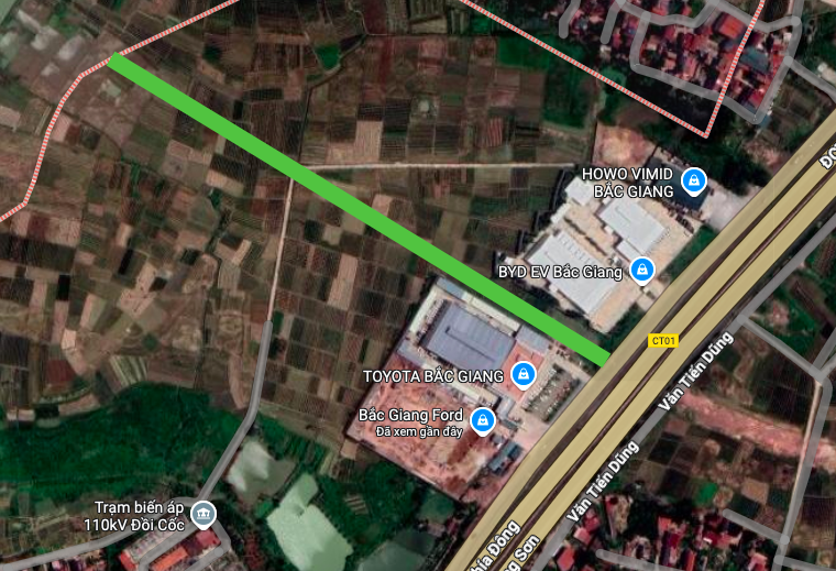 phuong Bac Giang tinh Bac Ninh duong se mo 24 02 Đường sẽ mở ở phường Bắc Giang, tỉnh Bắc Ninh