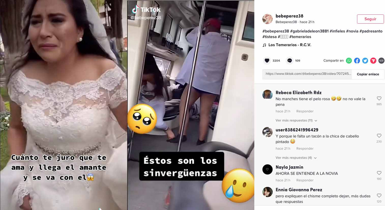 Huye y deja a su prometida vestida de novia, se va con la amante