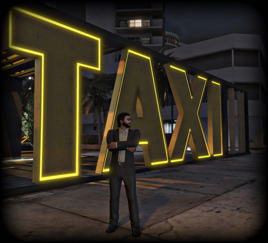 City taxi lineup — airport arrivals