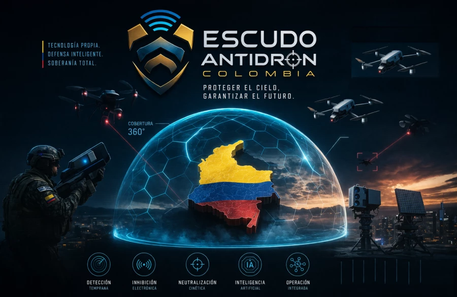 Colombia prueba sistemas para su futuro Escudo Antidrón
