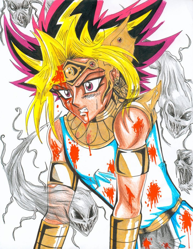 Hình vẽ Atemu (Yami Yugi) bộ YugiOh (vua trò chơi) 1_Atemp_82