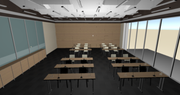 Secondary view of the VR public speaking environment