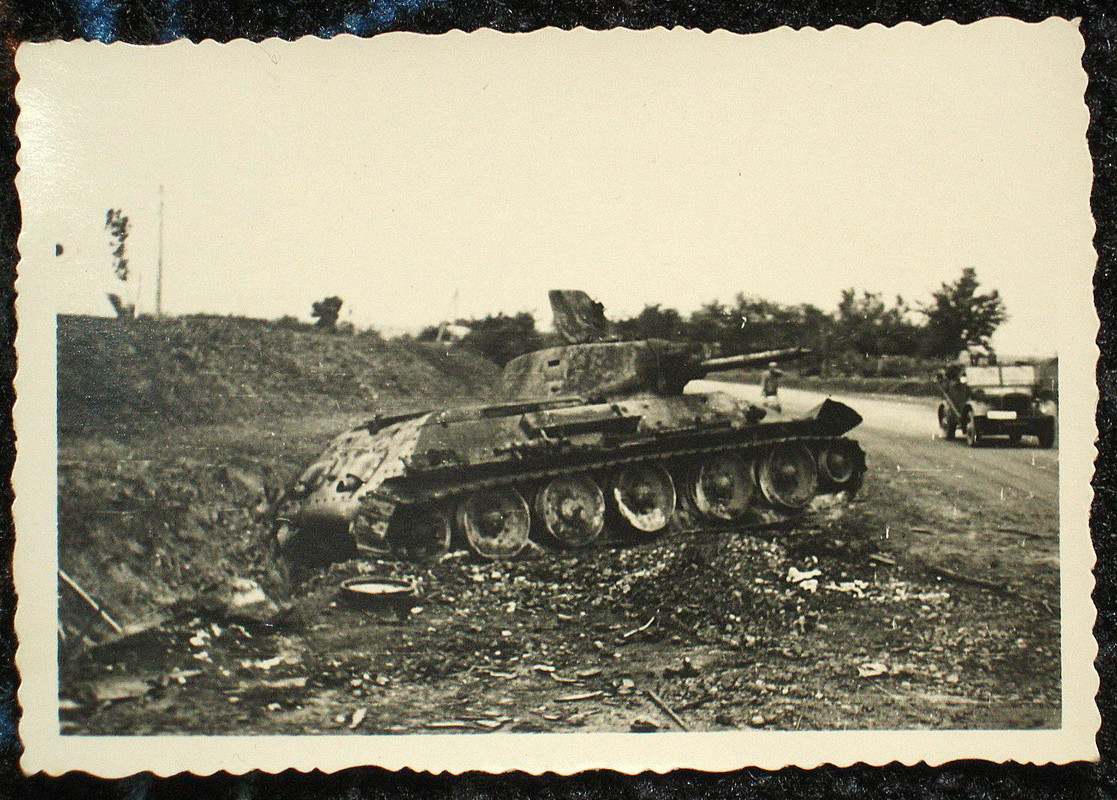 2. WK Panzer Tank t 34 niedergekämpft