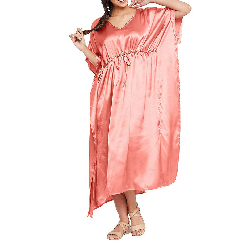 Women Satin Silk Nightdress Lingerie Sleepwear Nightgown Maxi Robe Loungewear - Picture 59 of 125