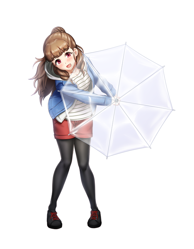 녹챠 나오 우산 w