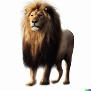 DALL-E-Extremely-photorealistic-lion-White-background