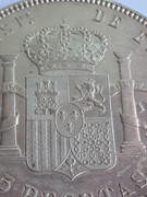 5 pesetas 1898. Alfonso XIII. "Flequillo"  20181207-114141