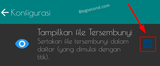 Menampilkan File Tersembunyi di X-Plore