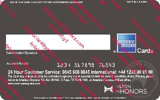 AMEX Hilton HHonors Back
