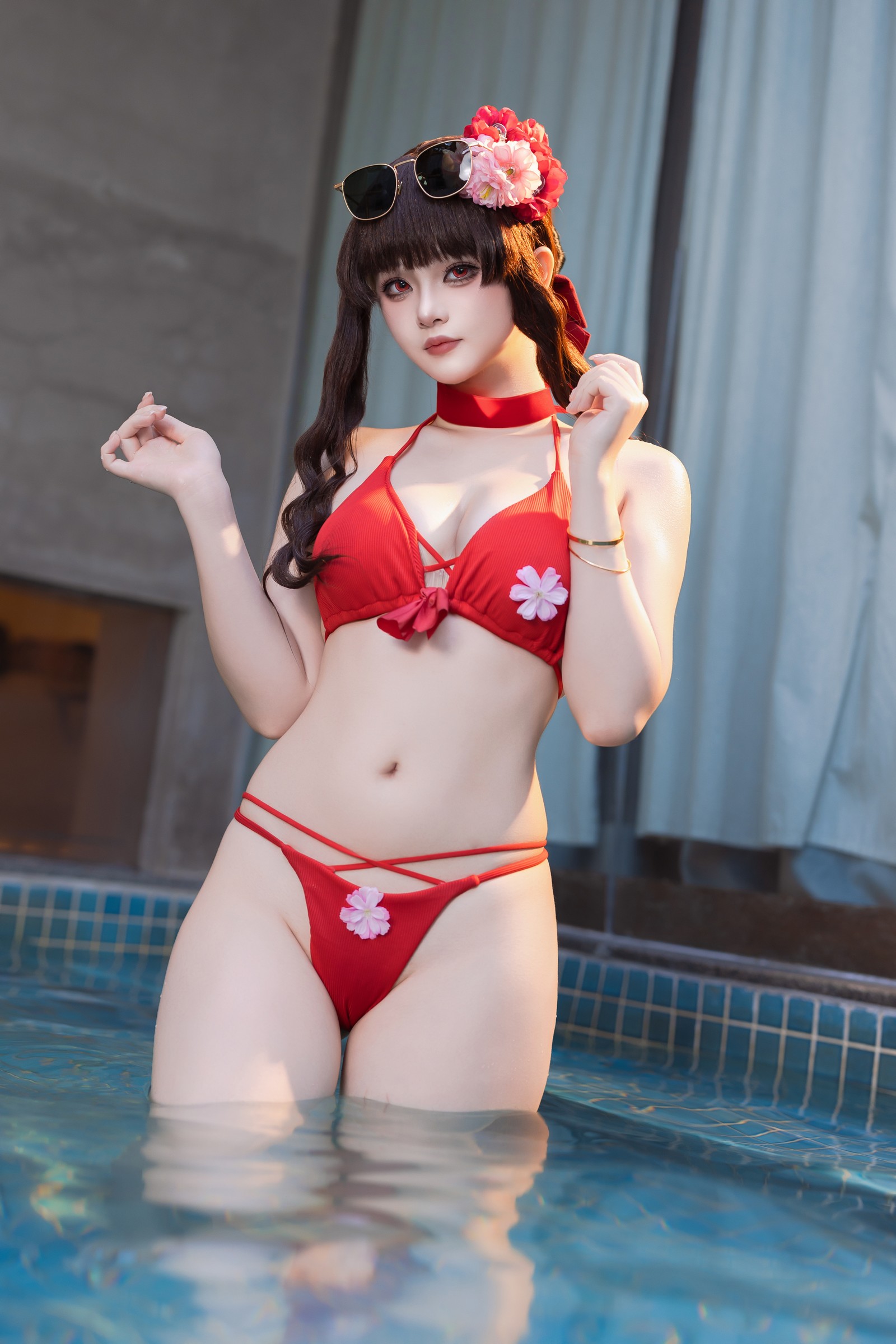 屿鱼 Yuyu 樱花泳装 Cosplay 写真合集｜季节限定（80P｜980MB）插图7