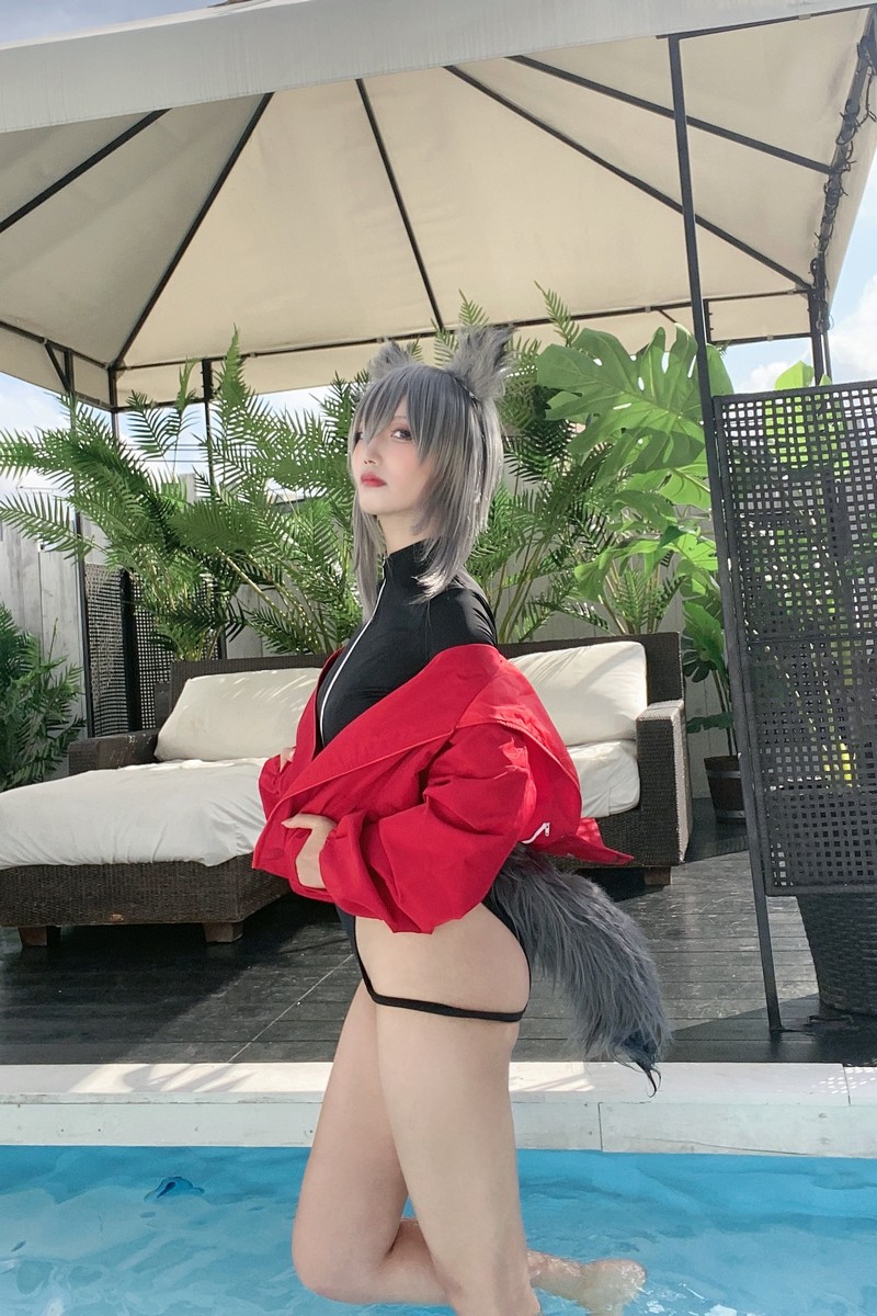 切切Celia 明日方舟 红 Cosplay 高清写真 28P+1V插图1