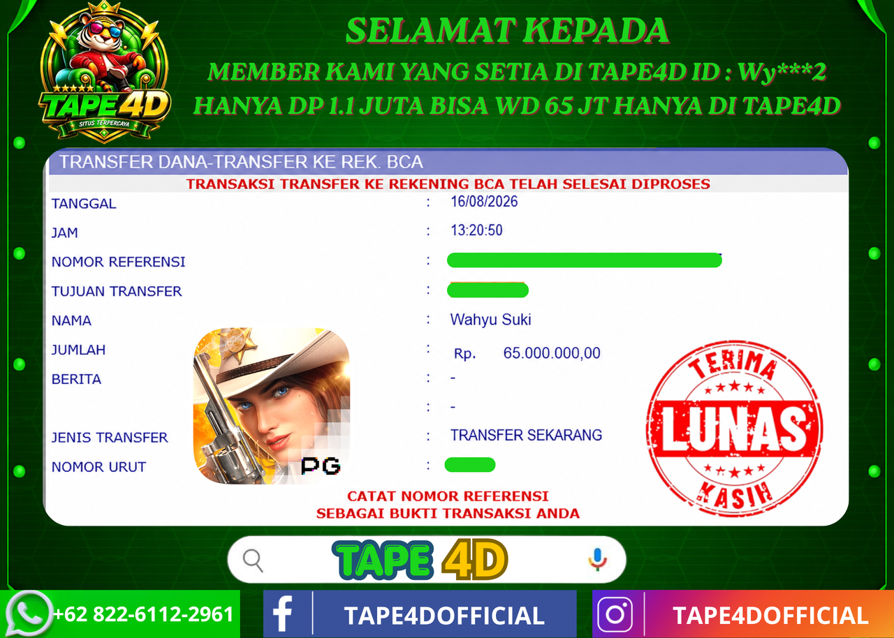 TAPE4D WILD BOUNTY SHOWDOWN PG SOFT 65.000.000-LUNAS