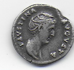 Denario de Faustina I. IVNONI REGINAE. Juno estante a izq. Roma. Faustina-senier-1