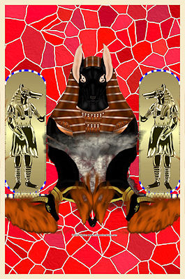 Egyptian god Anubis blank book of shadows