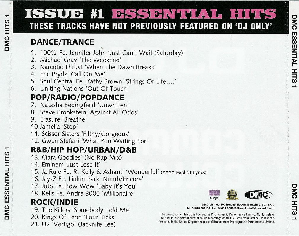 18/02/2023 - Various – Essential Hits 1 (CD, Compilation)(DMC – DMC HITS1)  2005 Back