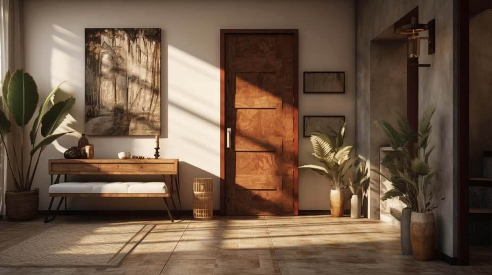 Двери коричневые 