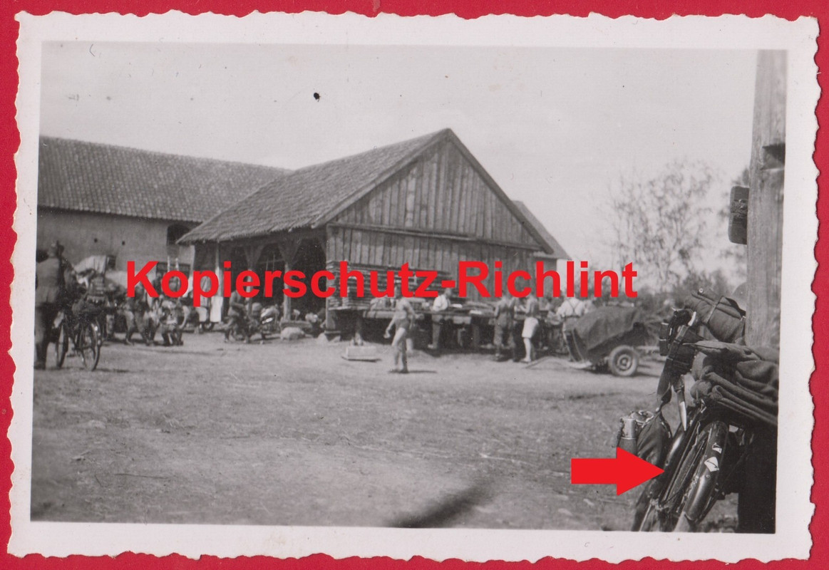 Wehrmacht Lager Fahrrad Truppenrad Wappen 256.Inf.-Div & takt Kennung (1)