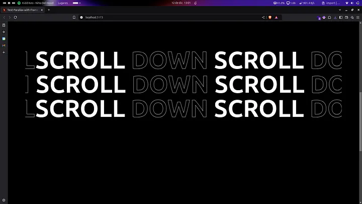 Text Parallax with Framer Motion
