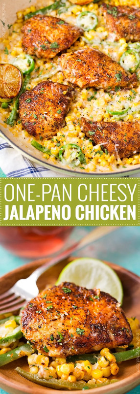 One Pan Cheesy Jalapeño Chicken