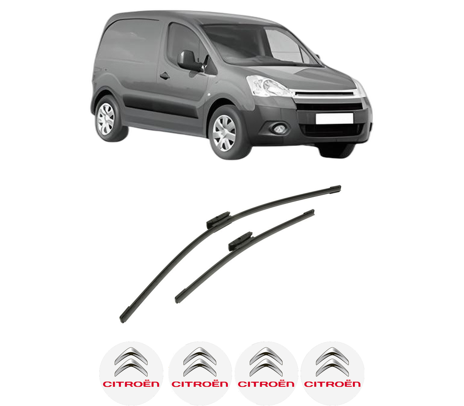 Set stergatoare auto CITROEN BERLINGO Box Body/MPV (B9) din 2008-2021, pentru parbriz auto, 2 bucati, Bosch Aerotwin Multi, din cauciuc siliconat rezistent, 4 Stickere Auto CITROEN