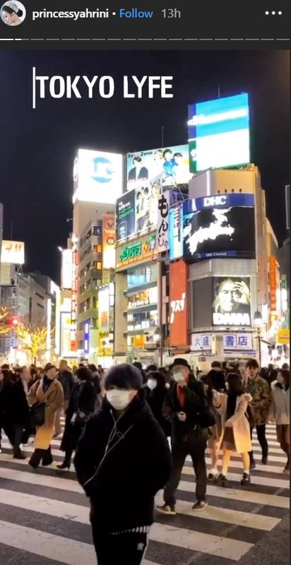 Syahrini dan Reino Barak jalan-jalan di Tokyo, Jepang