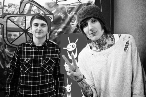 Foto de Oliver Sykes  & su amigo  Mattew Nicholls