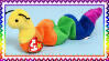 rainbow worm beanie baby stamp