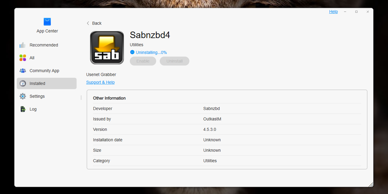 cannot uninstall Sabnzbd4 Screenshot 2025 10 25 233634